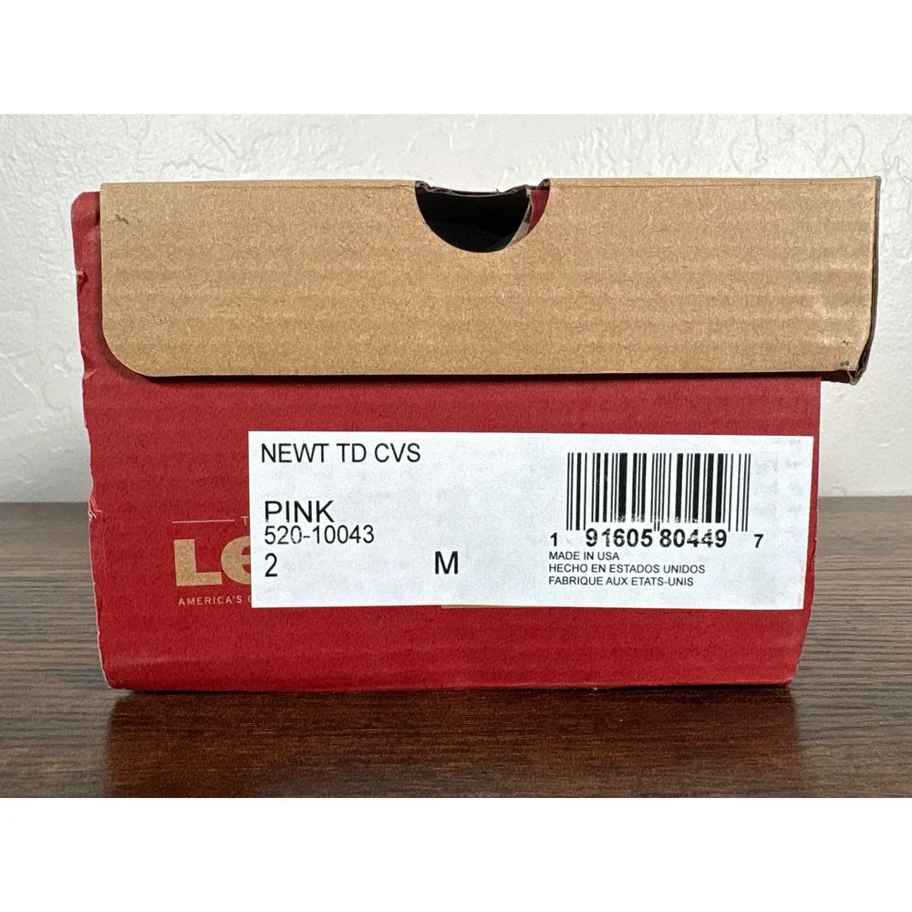 Levis Newt TD CVS‎ Toddler Size 2 Pink White Tie Dye Canvas Slip On Loafer Shoes